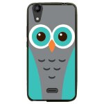 Coque souple pour lg bello ii avec impression motifs chouette bleue et grise