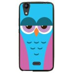 Coque souple pour lg bello ii avec impression motifs chouette endormie bleue et