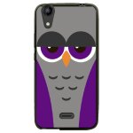 Coque souple pour lg bello ii avec impression motifs chouette endormie mauve et