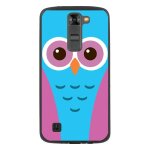 Coque souple pour lg k7 avec impression motifs chouette bleue et rose