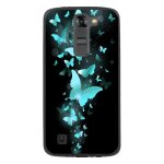 Coque souple pour lg k7 avec impression motifs papillons bleus
