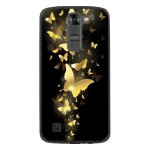 Coque souple pour lg k7 avec impression motifs papillons dor�s