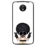 Coque souple pour motorola moto c avec impression motifs bulldog gangster