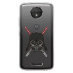 Coque souple pour motorola moto c plus avec impression motifs dark et sabres las