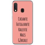 Coque souple pour samsung galaxy a20e avec impression motifs chiante mais g�nia
