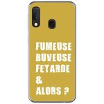 Coque souple pour samsung galaxy a20e avec impression motifs fumeuse et alors or
