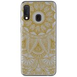 Coque souple pour samsung galaxy a40 avec impression motifs mandala gold