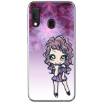 Coque souple pour samsung galaxy a40 avec impression motifs manga fille violetta