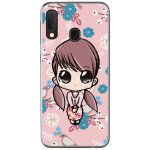 Coque souple pour samsung galaxy a40 avec impression motifs petite fille manga