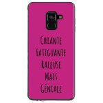 Coque souple pour samsung galaxy a8 - plus 2018 avec impression motifs chiante mai