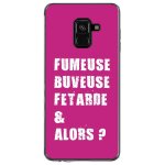 Coque souple pour samsung galaxy a8 - plus 2018 avec impression motifs fumeuse et