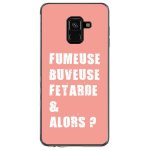 Coque souple pour samsung galaxy a8 - plus 2018 avec impression motifs fumeuse et