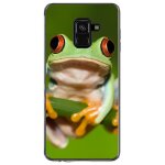 Coque souple pour samsung galaxy a8 - plus 2018 avec impression motifs grenouille