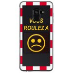 Coque souple pour samsung galaxy a8 - plus 2018 avec impression motifs panneau de