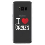 Coque souple pour samsung galaxy s8 plus avec impression motifs coeur rouge i lo