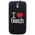 Coque souple pour sfr startrail 4 avec impression motifs coeur rouge i love brei