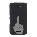 Coque souple pour sony xperia e4 avec impression motifs doigt d'honneur