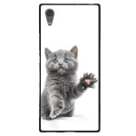 Coque souple pour sony xperia xa1 ultra avec impression motifs chat yeux bleus