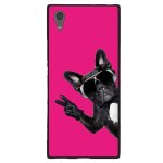 Coque souple pour sony xperia xa1 ultra avec impression motifs chien a lunettes