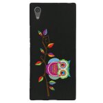 Coque souple pour sony xperia xa1 ultra avec impression motifs chouette sur une
