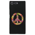 Coque souple pour sony xperia xz premium avec impression motifs peace and love f