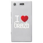Coque souple pour sony xperia xz1 compact avec impression motifs coeur rouge i l