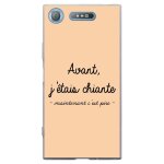 Coque souple pour sony xperia xz1 avec impression motifs avant, j'�tais chiante