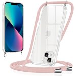 Coque souple tpu transparente pour iphone 13 mini 5, 4 pouces avec cordon tour de cou rglable - anti ...