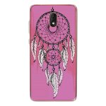 Coque souple pour wiko lenny 5 avec impression motifs attrape r�ve sur fond ros