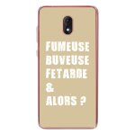 Coque souple pour wiko lenny 5 avec impression motifs fumeuse et alors taupe