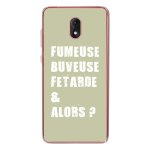 Coque souple pour wiko lenny 5 avec impression motifs fumeuse et alors vert