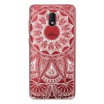 Coque souple pour wiko lenny 5 avec impression motifs mandala blanc