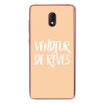 Coque souple pour wiko lenny 5 avec impression motifs vendeur de r�ves beige