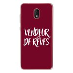 Coque souple pour wiko lenny 5 avec impression motifs vendeur de r�ves bordeau