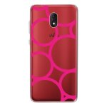 Coque souple pour wiko lenny 5 avec impression motifs ronds fushias