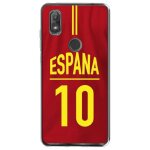 Coque souple pour wiko view 2 avec impression motifs maillot de football espagne