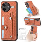 Coque avec support et porte - cartes pour redmi k80 pro / poco f7 ultra, brun