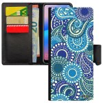 Coque telephone pour a13 4g cuir portefeuille motif cachemire motif design etui multicolore fantaisie ...