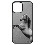 Coque telephone iphone 12 pro max silicone cheval 128 go design gris metal smartphone bumper equitation ...