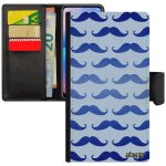 Coque telephone pour iphone xs max portefeuille moustache bleu homme design rigide tendance portable ...