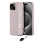 Coque de t�l�phone - karl lagerfeld - saffiano strass&charm - rose - iphone 15 / 14 / 13 - femme