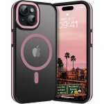 Coque t�l�phone magn�tique iphone 15, translucide compatible avec magsafe pour iphone 15 case t�l�phone ...