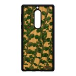 Coque telephone pour nokia 5 bois silicone motif feuilles gel vert fleurs floral etui plantes artisanat ...