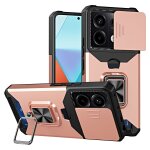 Coque de t�l�phone pc + tpu pour redmi note 13 pro 5g avec protection pour l'appareil photo, or rose