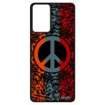Coque telephone samsung a52 silicone peace and love gris noir mobile yoga hippie mandala espoir symbole ...