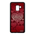 Coque telephone samsung a8 2018 silicone c�ur rouge cupidon cover alu samsung galaxy a8 2018