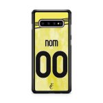 Coque de t�l�phone pour samsung galaxy s10 maillot de football de juventusentus de turin ext�rieur personnalis ...