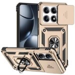 Coque de t�l�phone avec support coulissant pour xiaomi 14t pro, or