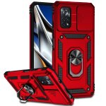 Coque de t�l�phone avec support coulissant pour xiaomi poco x4 pro 5g, rouge