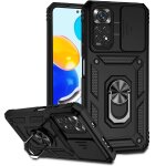 Coque de t�l�phone avec support coulissant pour xiaomi redmi note 11, noir